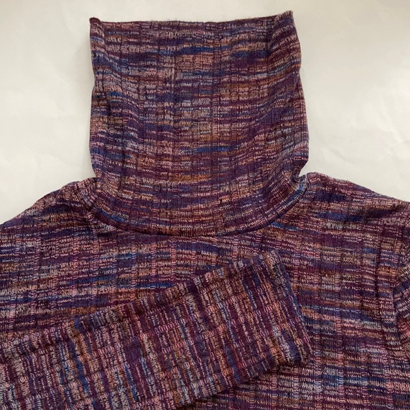 Madewell XS space-dyed ribbed turtleneck top - Picture 3 of 7
